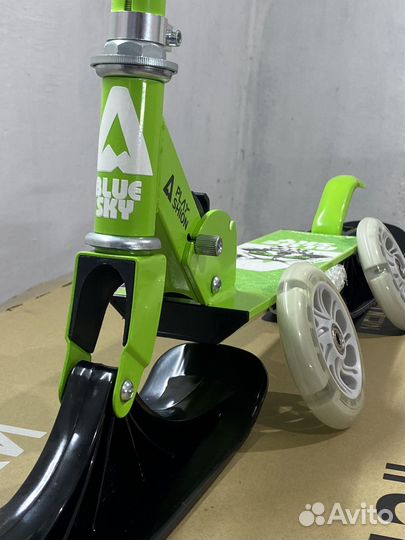 Новый Снежный детский самокат 2в1 bluesky