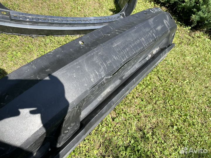 Задний бампер юбка skoda kodiaq