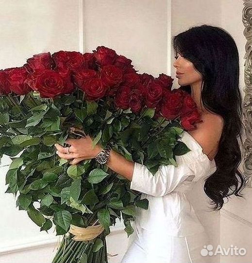 Длинные высокие розы 150 см