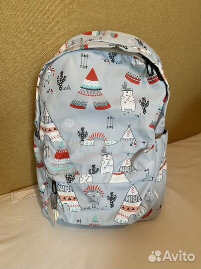 Портфель рюкзак детский серый вигвам мишки