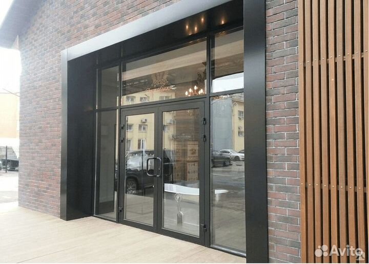 Алюминиевые входные двери со стеклом входные