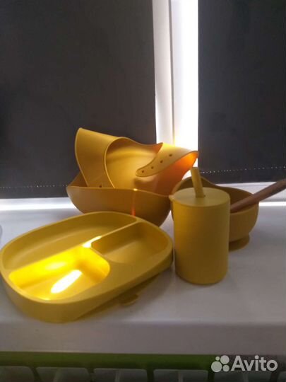 Набор детской силиконовой посуды