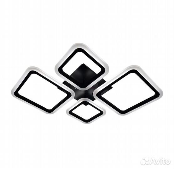 Светодиодная люстра 84w с пультом черная новая