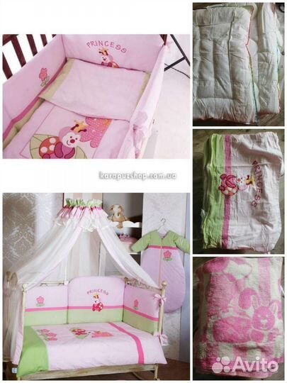 Комплект в кроватку + балдахин