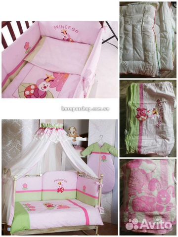 Комплект в кроватку + балдахин