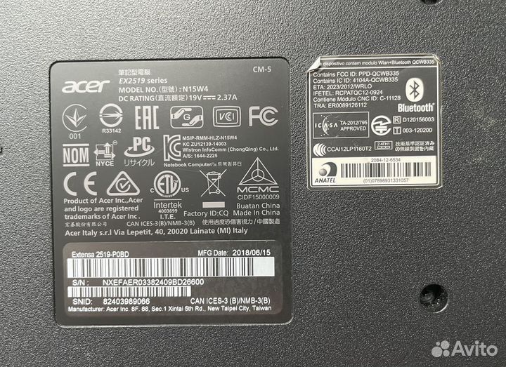 Ноутбук Acer N15W4 на SSD