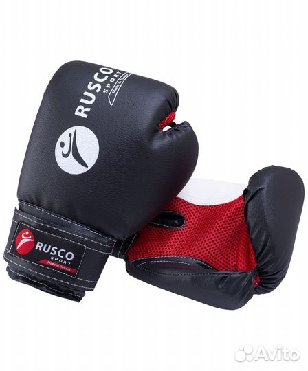 Перчатки боксерские, 10oz, к/з, черный