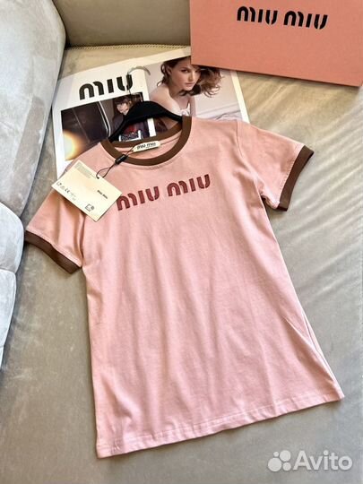 MIU MIU розовая футболка