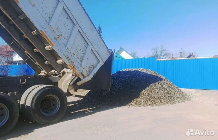 Щебень гравийный любых фракций