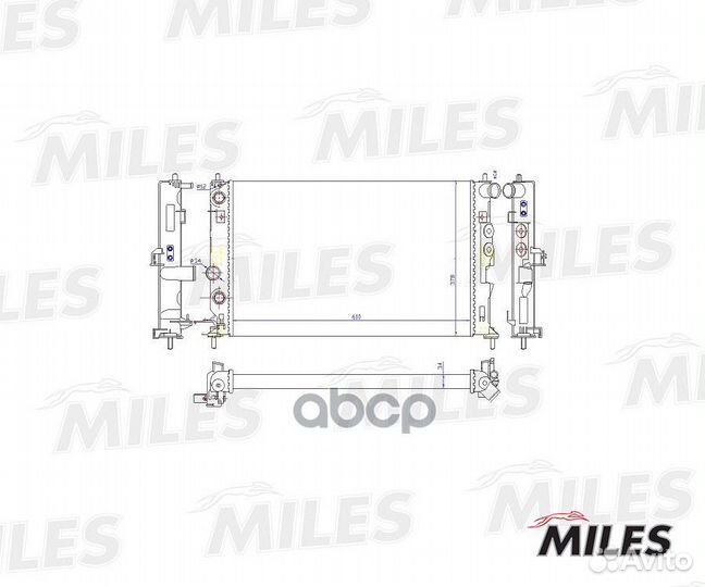 Радиатор opel vectra B 1.6-2.2/2.0TD/2.2TD A/T