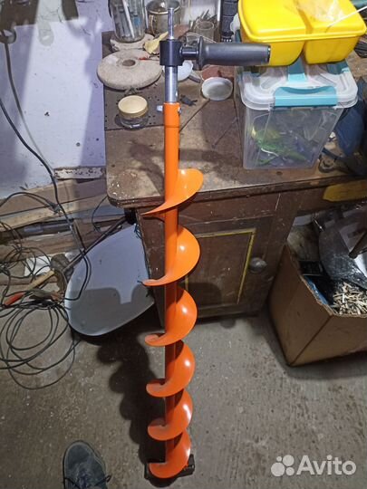 Ледобур под шуруповерт с адаптером