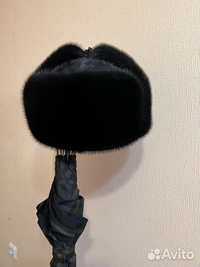 Шапка ушанка, фабричная, норка