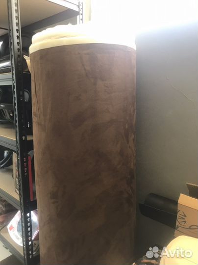 Алькантара коричневая на поролоне 5,9мм