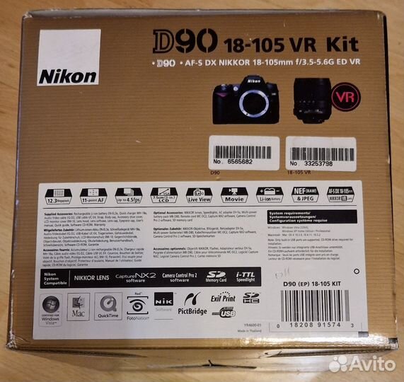 Фотоаппарат Nikon D90 + объектив 18-105mm