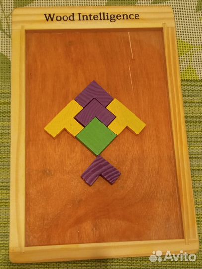 Деревянный пазл-головоломка, бу