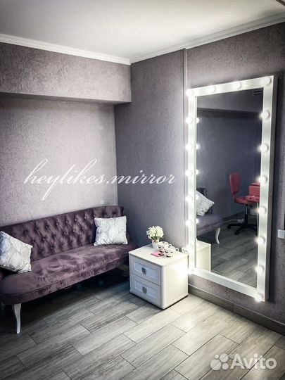 Напольное зеркало с подсветкой 180*80см