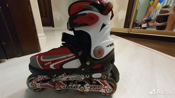 Ролики детские раздвижные, 33-36 + коньки