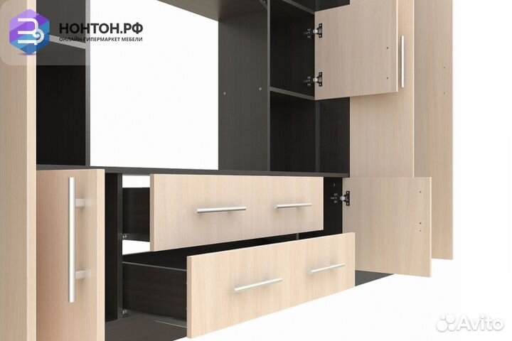 Стенка Октавия дуб феррара / дуб кремона