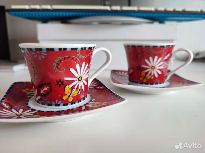 Кофейный набор Wood House из фарфора в коробке