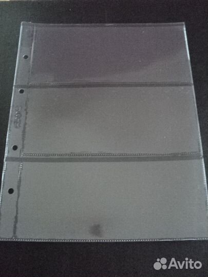 Листы для банкнот на 1,2,3 и 4 ячейки