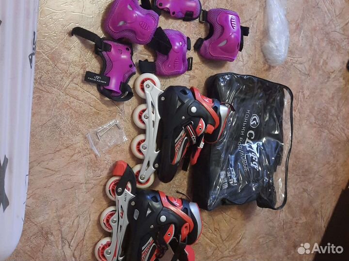 Роликовые коньки с защитой