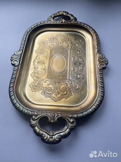 Поднос мельхиоровый