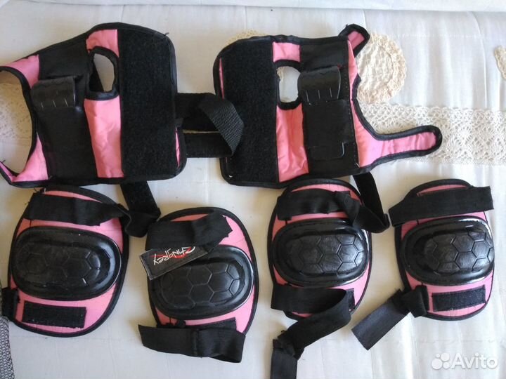 Ролики для девочек, размер 36-39+ защита