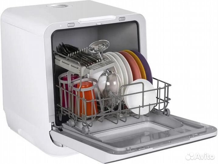 Посудомоечная машина maunfeld MWF07IM, компактная, настольная, 42см, 3 комплектов, белая ка-00013096