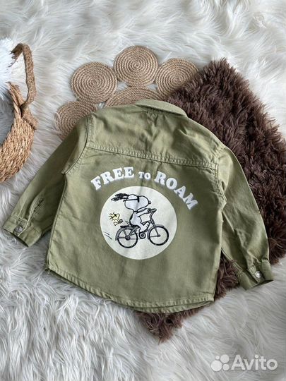 Джинсовая рубашка zara на мальчика