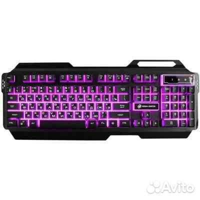 Клавиатура игровая с подсветкой 3 цвета, металл