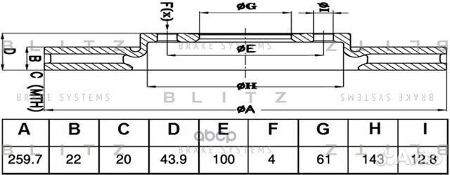 BS0522 диск тормозной передний Nissan Almera/B