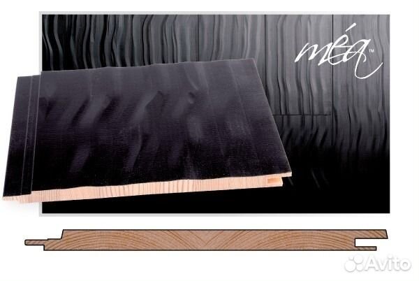 Финские 3Д панели сосны малер черный 10х190х2000