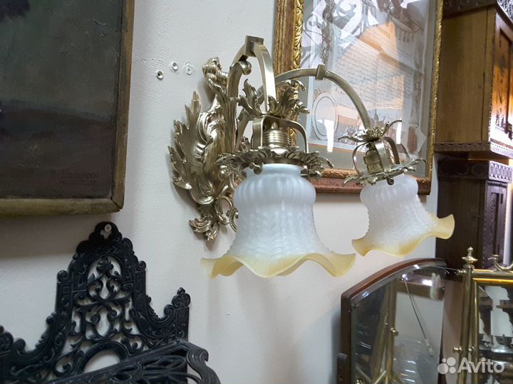 Бра двойное. Начало 20 века. Россия. Бронза, литьё