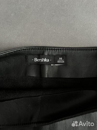 Юбка кожзам bershka