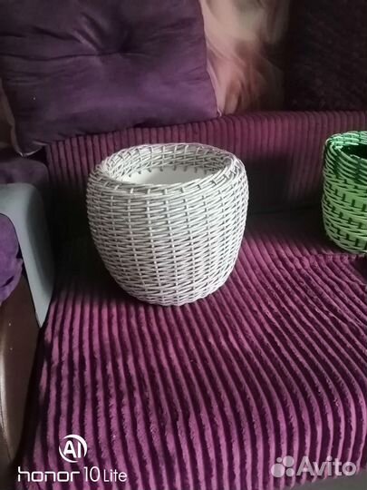 Кашпо из ротанга