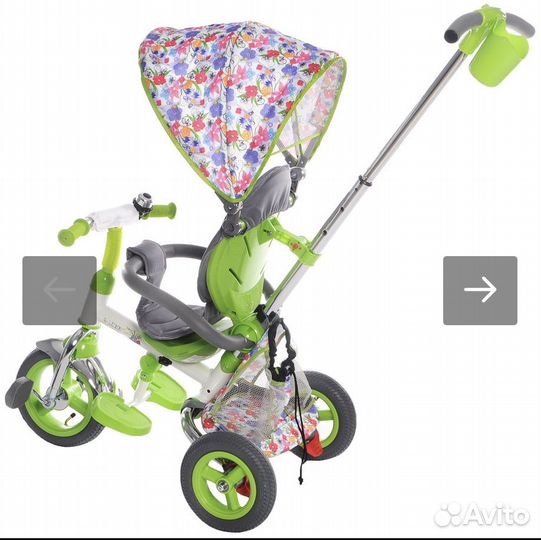 Трехколесный велосипед с ручкой