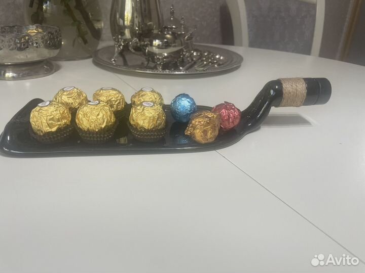 Тарелка бутылка сервировочная