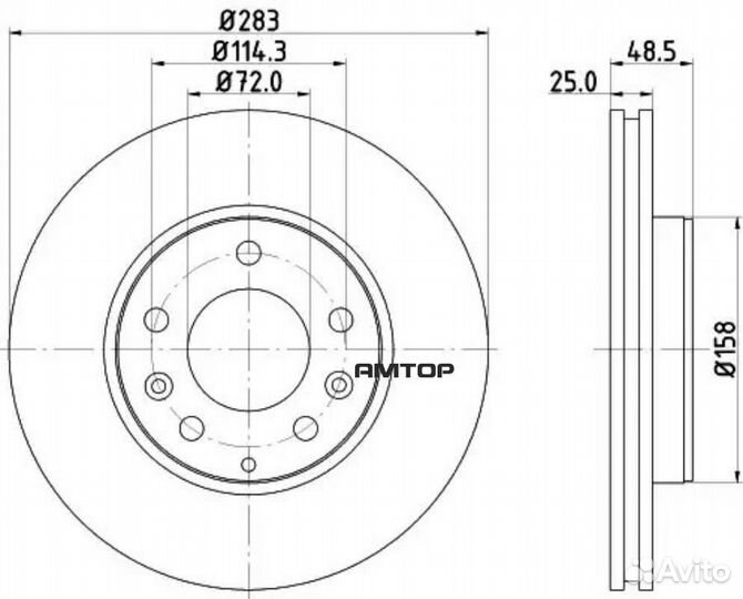 Nisshinbo ND5003K Диск тормозной перед
