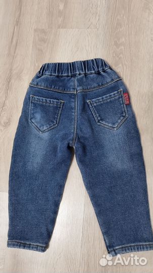 Джинсы тёплые детские 92