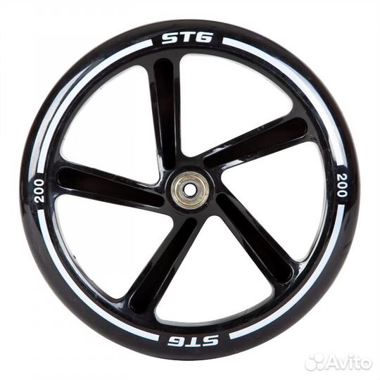 Колесо для самоката PU, 200х40 мм, abec-7, черный