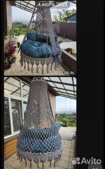 Садовые качели подвесные