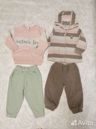 Два пакета вещей на девочку 86-92р