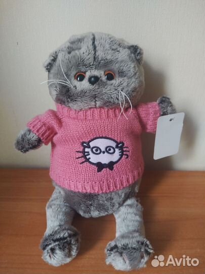 Мягкая игрушка кот басик новый