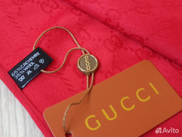 Палантин Кашемир Gucci красный