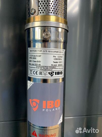 Насос погружной IBO 3Ti15 (кабель 20м) 3