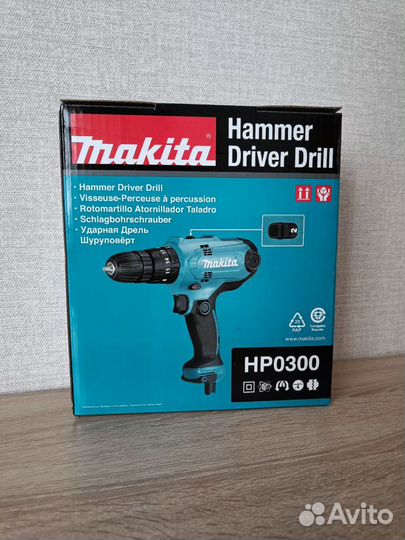 Сетевая дрель-шуруповёрт Makita HP0300 с ударом