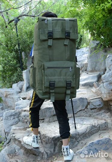 Походный рюкзак 120 л, зеленый