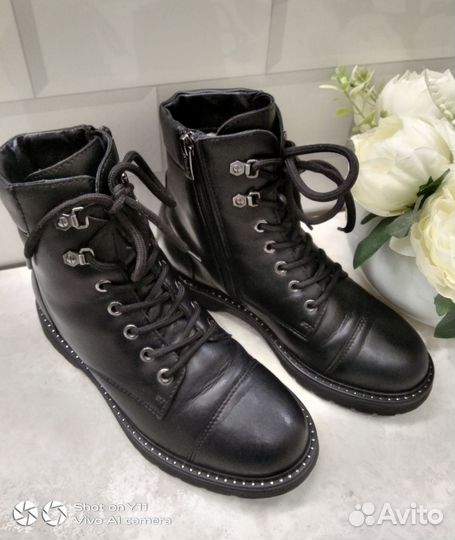 Ботинки женские зимние нат. кожа,нат.мех 35-36 р