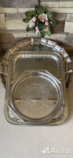 Винтажные подносы/серебрение