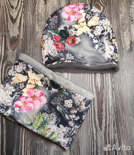 Комплект шапка и снуд